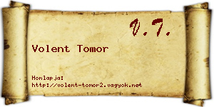Volent Tomor névjegykártya